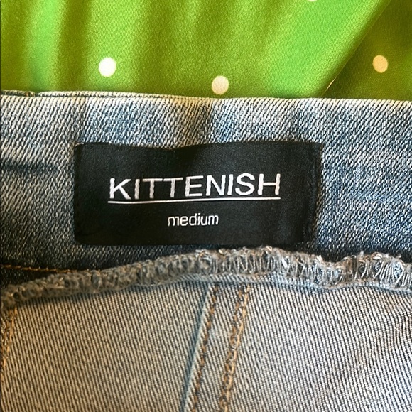 Kittenish Strapless Denim Dress - Blue - Picture 3 of 4